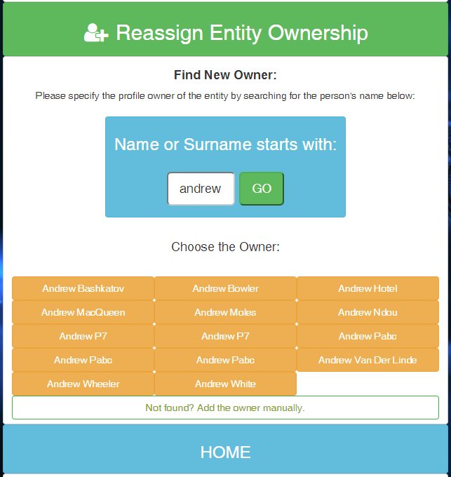 Reassigning ownership