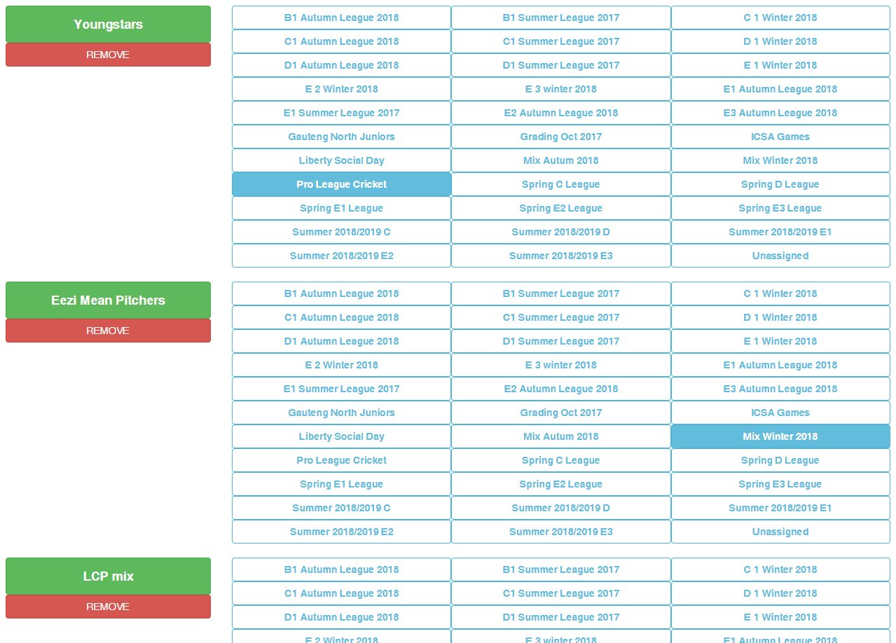 Assigning teams to leagues