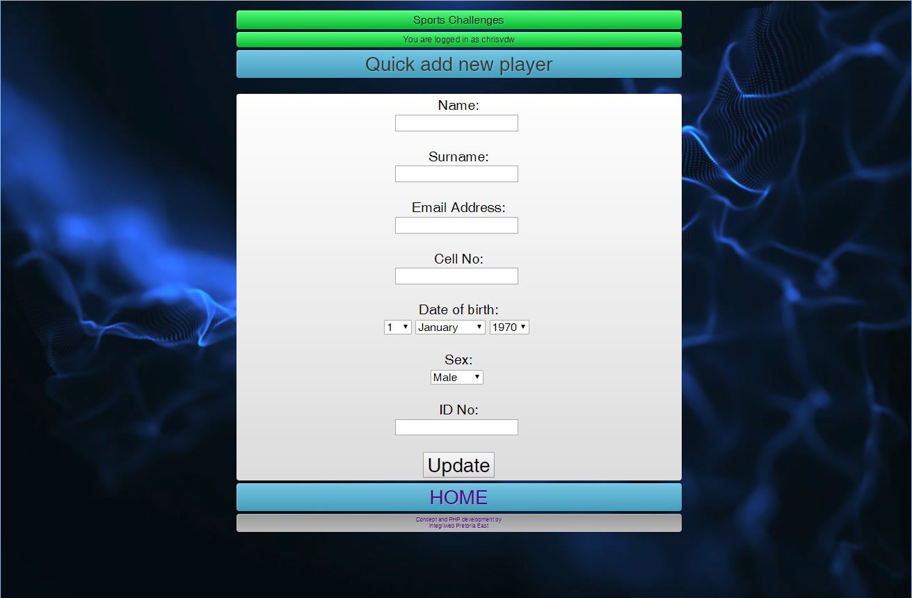 Register a new player